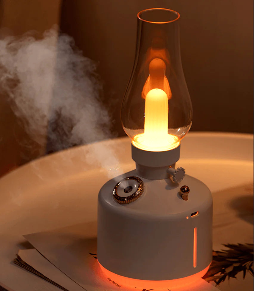 Night Lights Mist Maker for home décor, enhancing any space with mist and warm lighting.