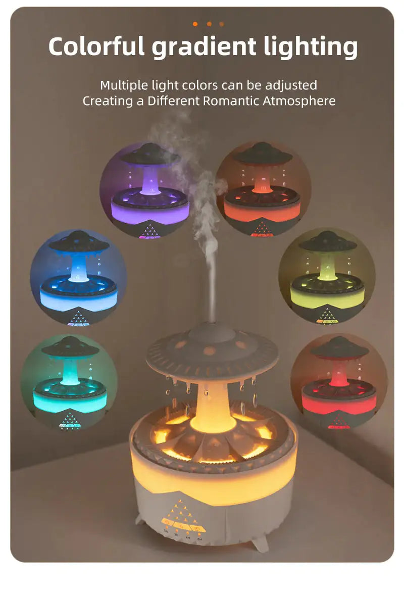 Rain diffuser blending aromatherapy and home décor, enhancing your space with calming scents and visuals.