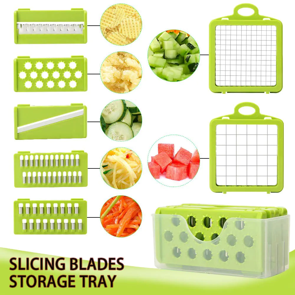 Vegetable cutter tool that makes chopping vegetables easier and faster for meal preparation.